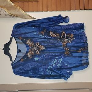 🔥$5 Plus Semi Sheer Blouse